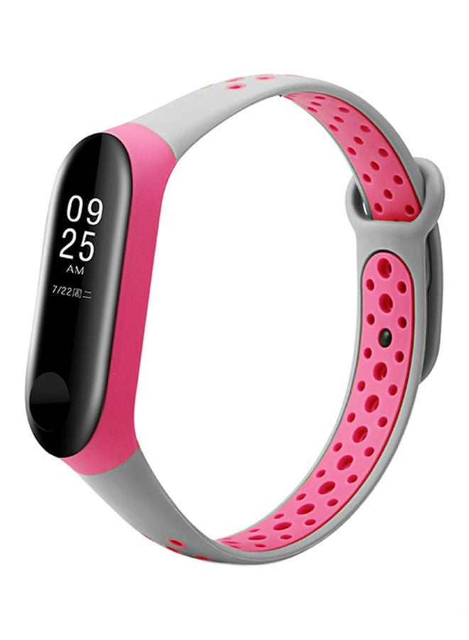 Replacement Sport Strap For Xiaomi Mi Band 3 Grey/Pink