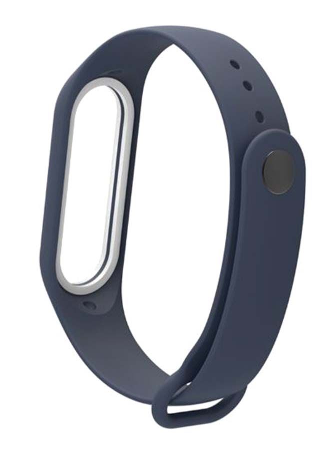 Replacement Wrist Strap For Xiaomi Mi Band 3/4 Dark Blue/White