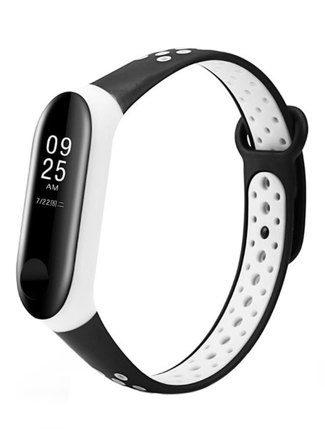 Replacement Sport Strap For Xiaomi Mi Band 3 Black/White