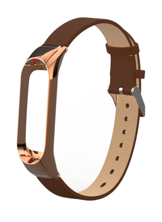 3 Sport Strap PU Bracelet For Xiaomi Mi Band Coffee Brown