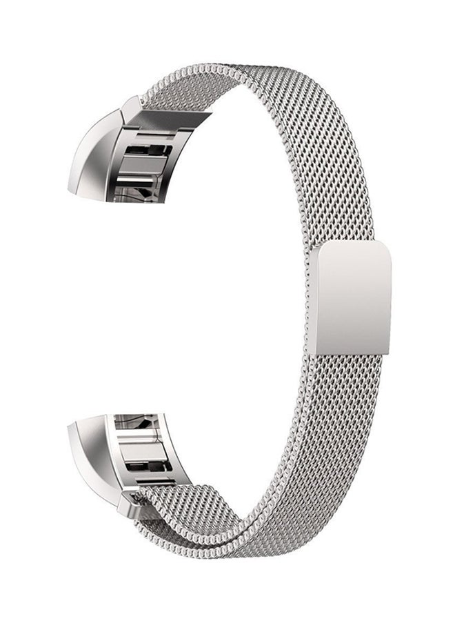 Milanese Replacement Band For Fitbit Alta And HR Silver