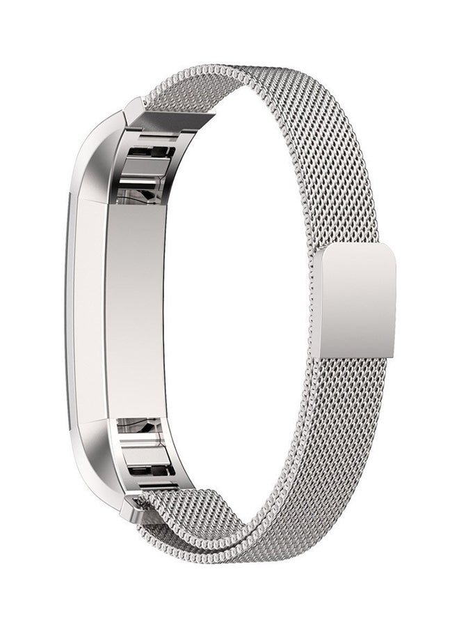 Milanese Replacement Band For Fitbit Alta And HR Silver