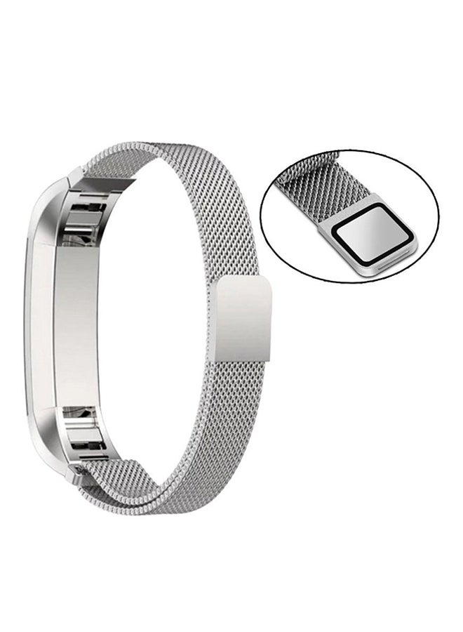 Milanese Replacement Band For Fitbit Alta And HR Silver