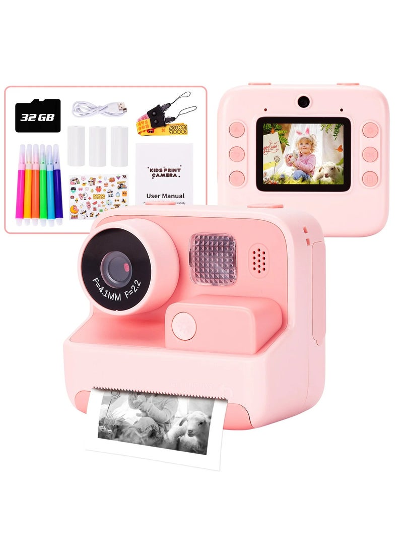 P1 Kids Instant Camera with 32GB & Photo Printer | 2.4