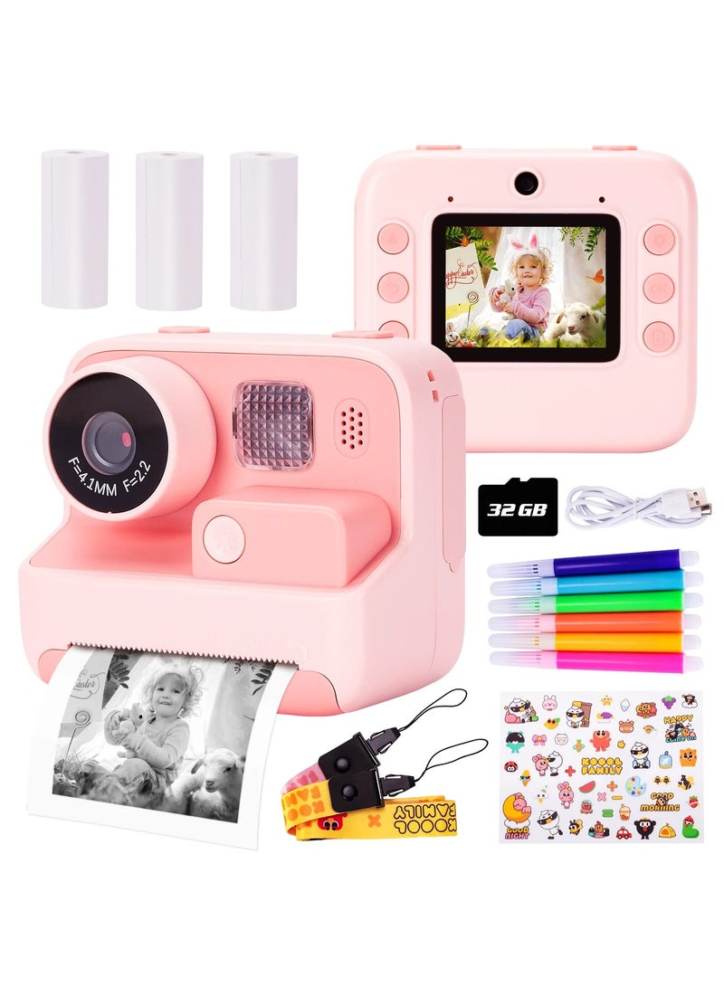 P1 Kids Instant Camera with 32GB & Photo Printer | 2.4