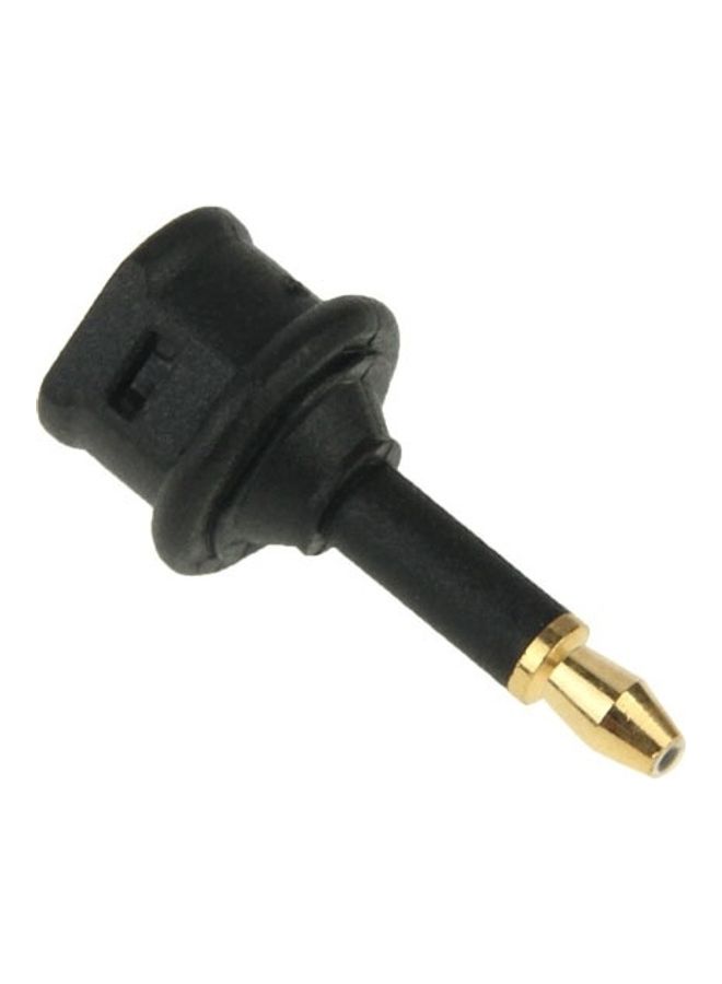 Square to Round Optical Fiber Adapter Gold/Black