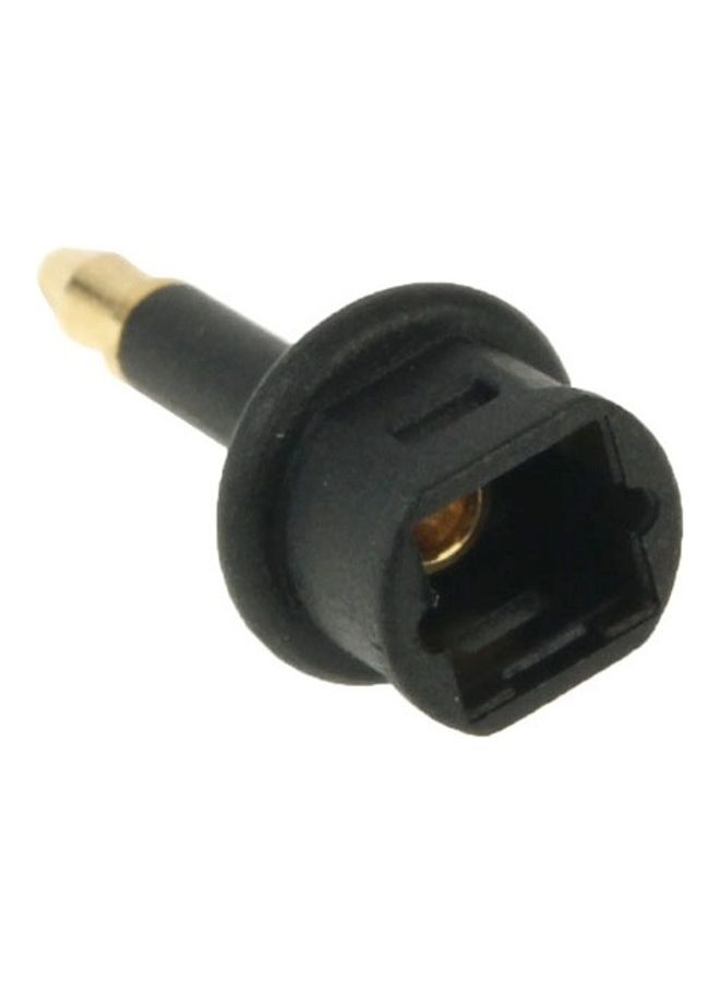 Square to Round Optical Fiber Adapter Gold/Black