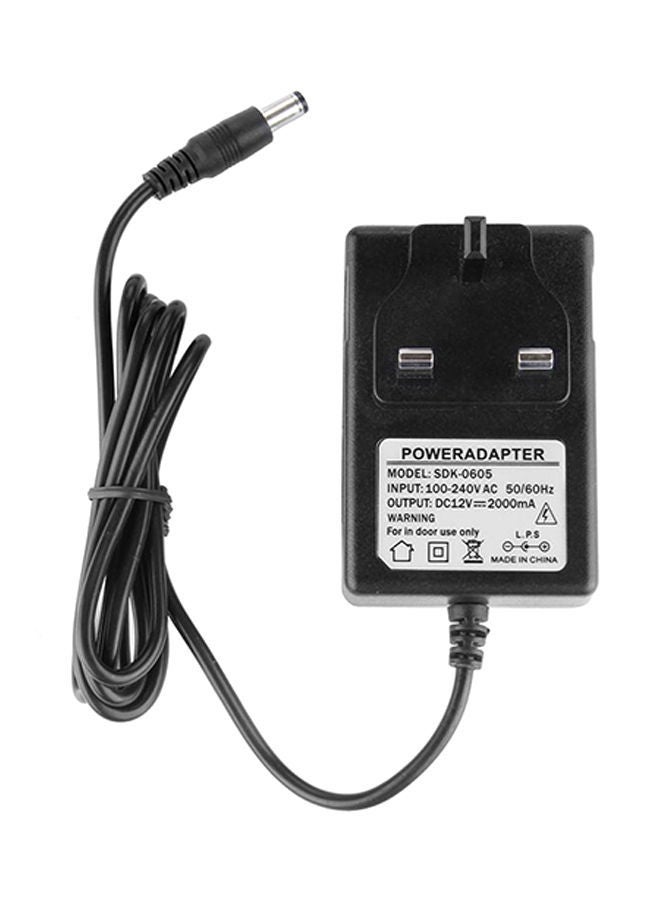 Adapter Power Supply For Security CCTV DVR Camera Black