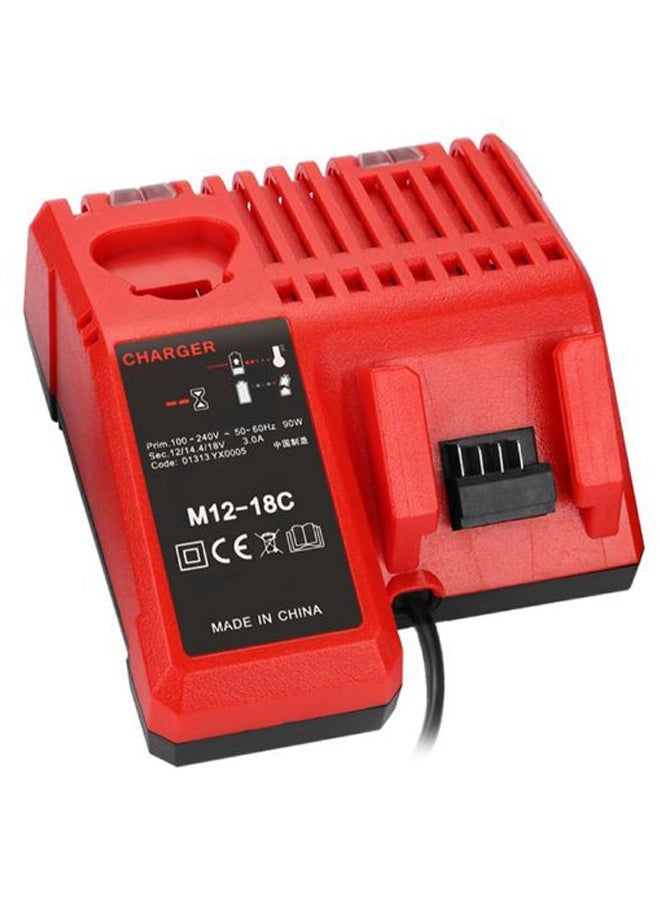 Replacement Battery Charger For Milwaukee Red/Black