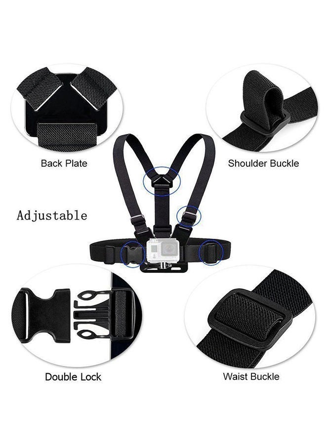 Adjustable Chest Body Strap Mount Harness Belt for Gopro Hero 2/3/3Plus/4/5/6 Black