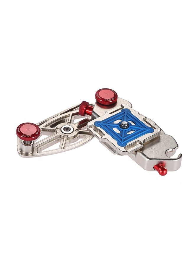 Quick Release Waist Belt Buckle Silver/Red