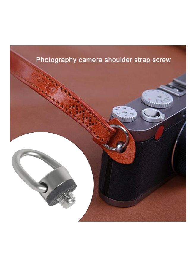 D-Ring Quick Release Camera Screw Silver