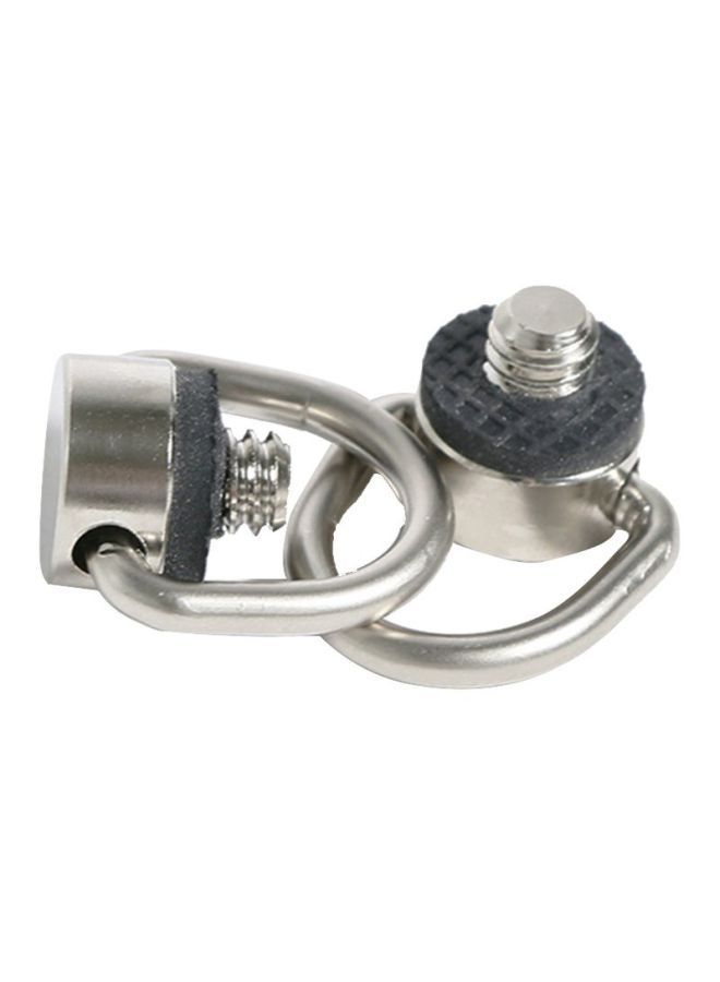 D-Ring Quick Release Camera Screw Silver