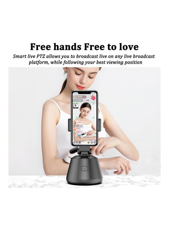 360° Portable Selfie Object Face Tracking Smart Shooting Gimbal Smartphone Holder Black