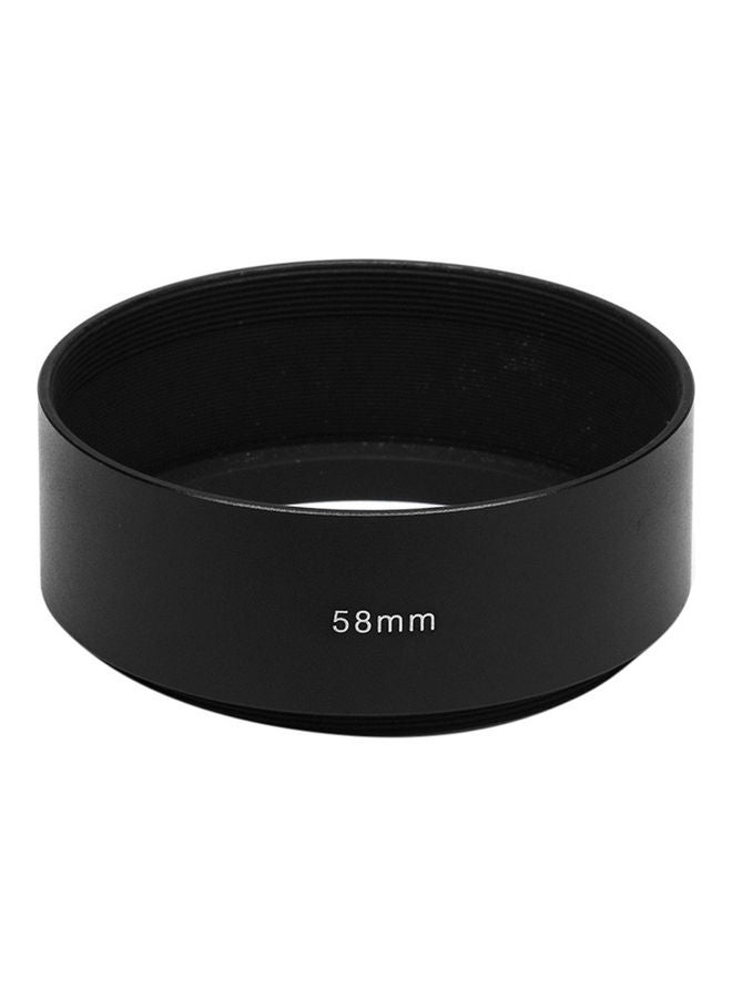 Hood Screw-in Tele Metal Lens for DSLR Canon Black/Clear