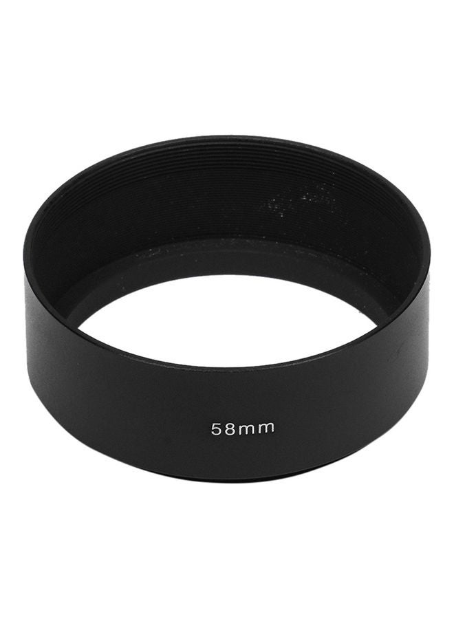 Hood Screw-in Tele Metal Lens for DSLR Canon Black/Clear