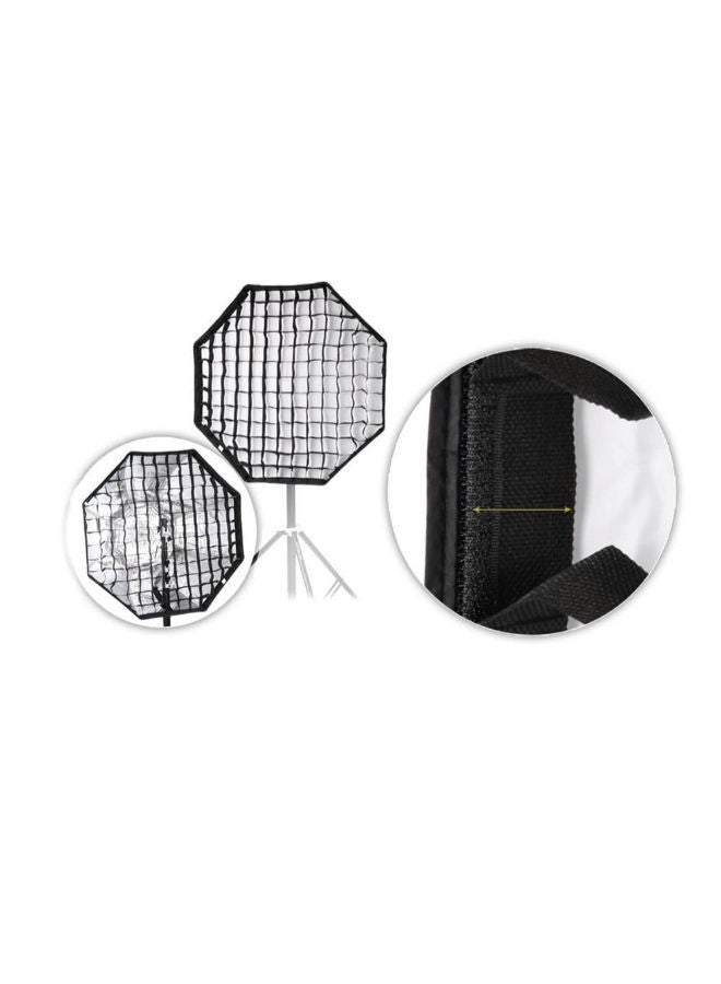 Photographic Honeycomb Grid Black