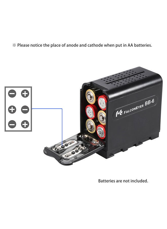 BB-6 AA Battery Holder Case Black