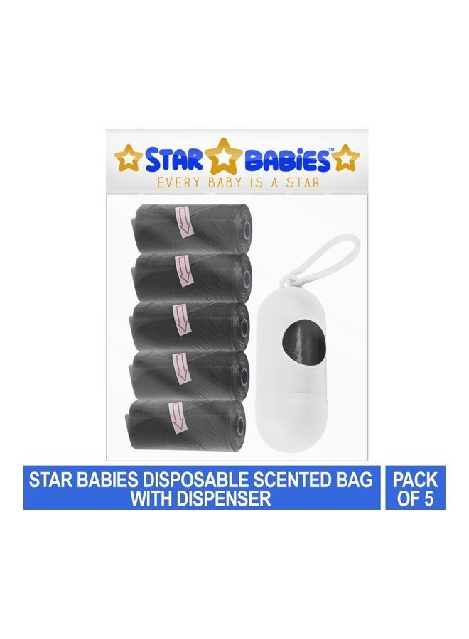 Disposable Scented Bag With Dispenser - Pack Of 5