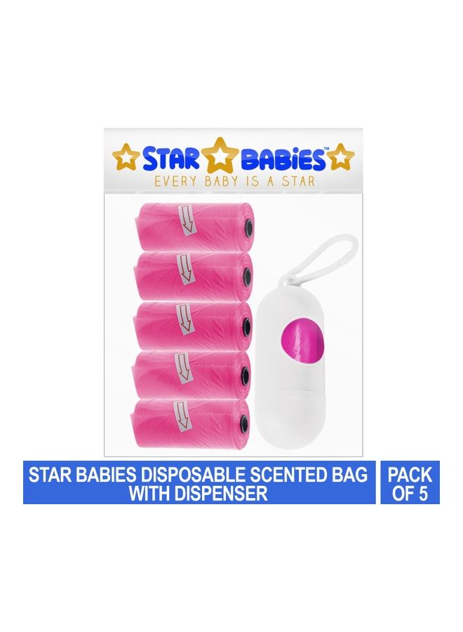 Disposable Scented Bag With Dispenser - Pack Of 5