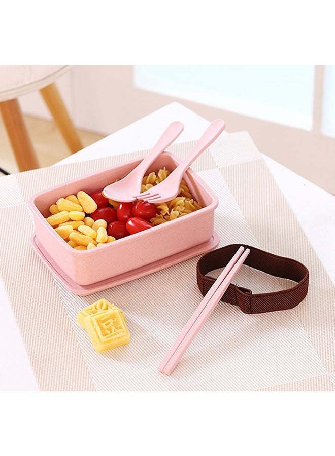 Eco-Friendly Lunch Box With Water Bottle - Pink