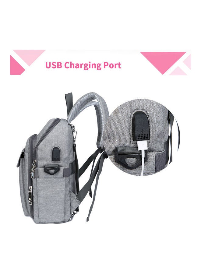 Multi-Functional Diaper Bag & High Chair Strap with USB Charging Port and Stroller