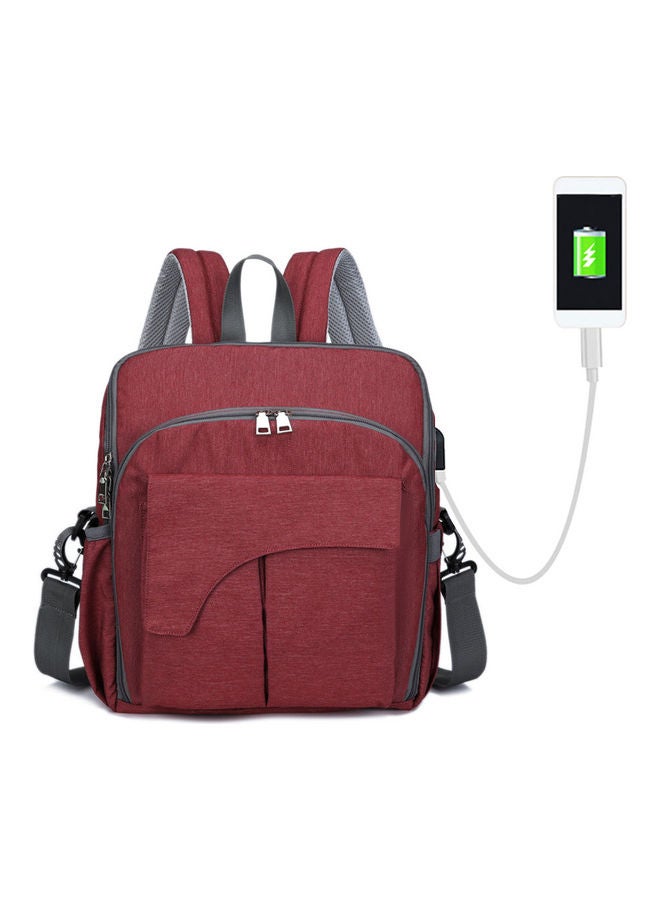 Multi-Functional Diaper Bag & High Chair Strap with USB Charging Port and Stroller