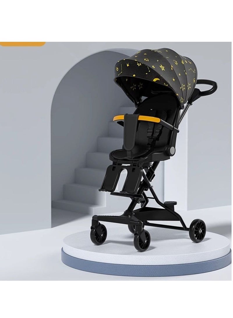 Ultralight Baby Stroller Foldable Two-Way Reclining Chair Stroller Baby 4 In 1 Light Weight High Landscape Baby Stroller Portable Baby Stroller For Newborn Infant Cradle