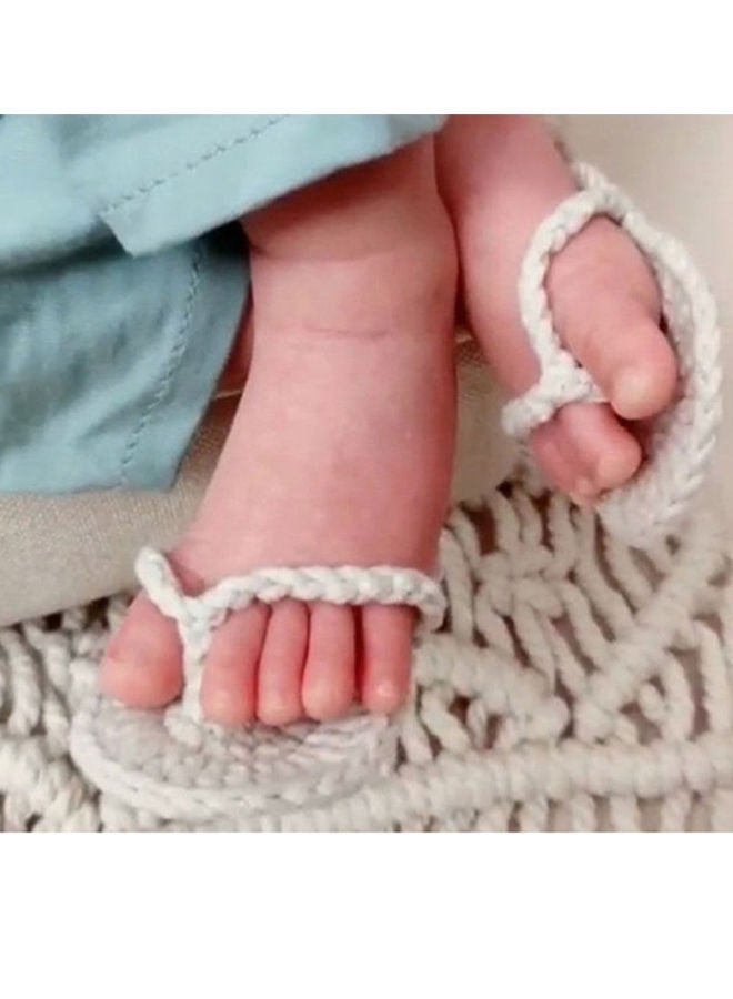 Crochet Kniited Baby Slipper Photography Props Set