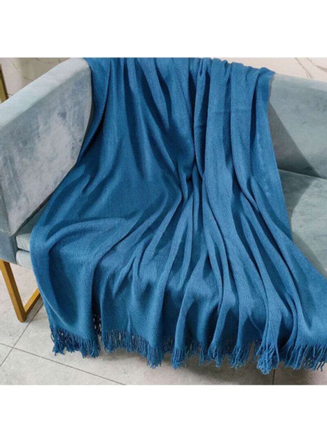 Sofa Blanket Fabric Blue 127x173cm