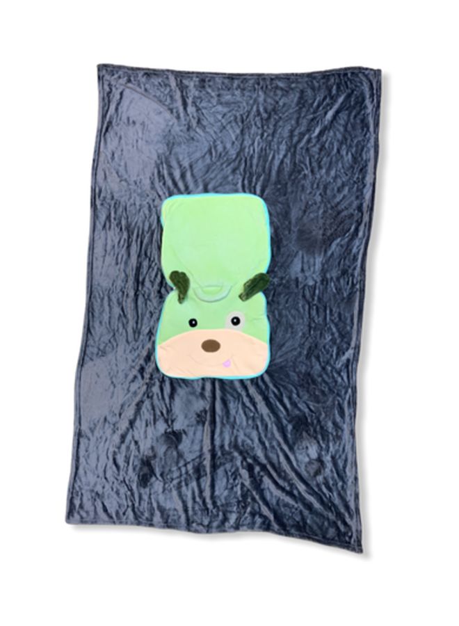 Cartoon Shaped Blanket Cotton Blue/Green/Beige 35x29cm