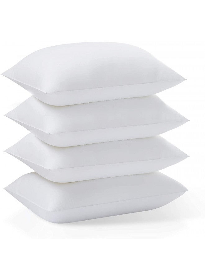 Acanva Basic Bed Pillow Soft Rest Cushion Stuffer for Sleeping, King , White 4 Count