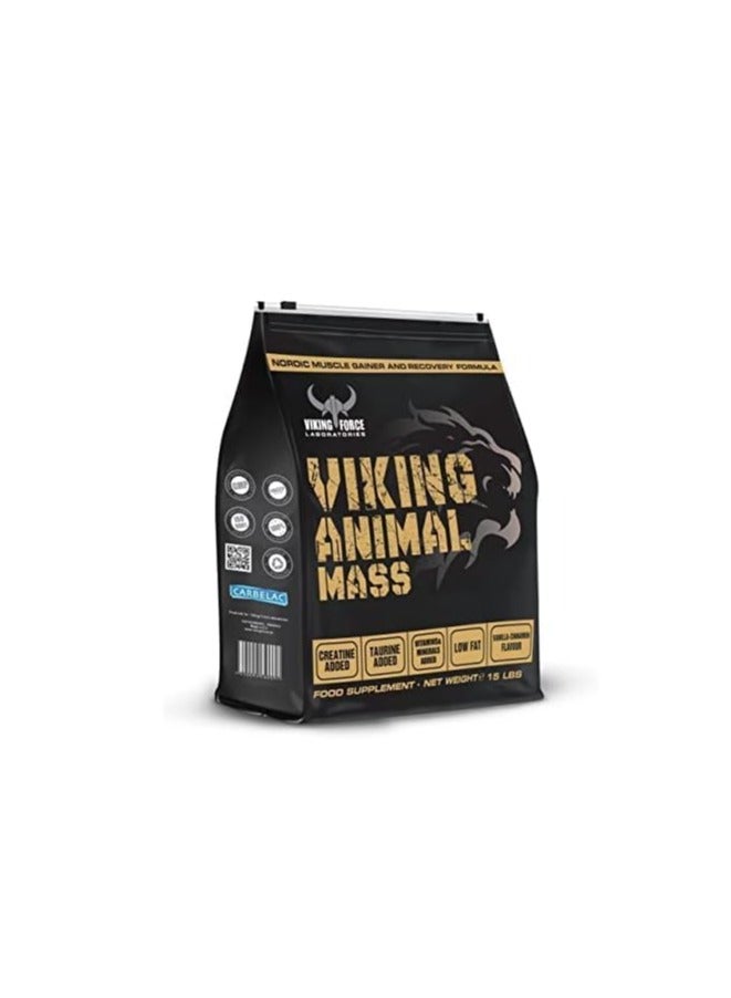 Viking Animal Mass Bulk Pack- 6800g, 68 servings, Excellent Nordic muscle gainer & recovery formula (Peach)