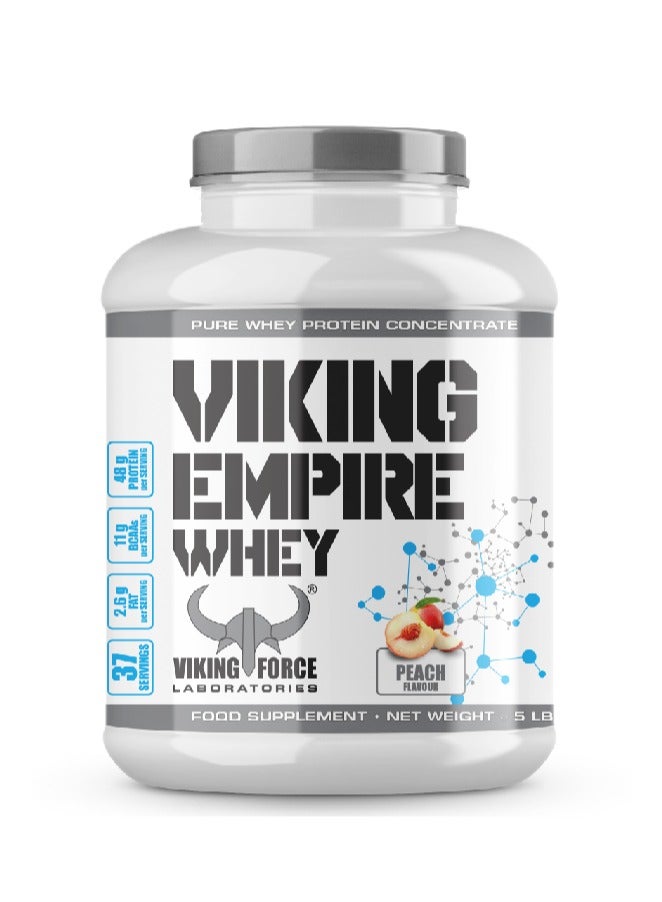 Viking Empire Whey, Whey Protein Support Muscle Growth, 5lb, 37 Servings - Raspberry