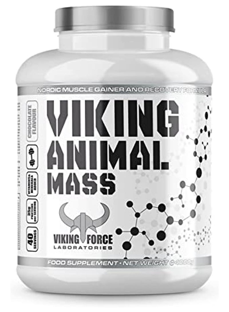 Viking Animal Mass-muscle gainer and recovery formula, 4000g, 40 servings, Complete gain and recovery (Raspberry)