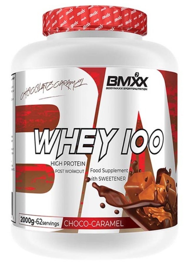 Bodymaxx Sports Nutrition Whey 100, 2000gm, Chocolate Caramel