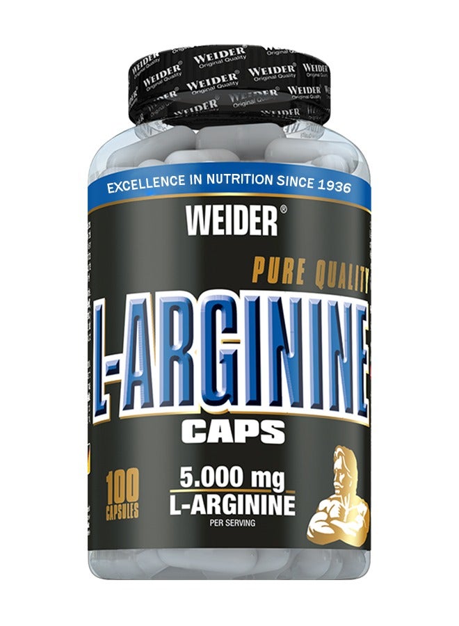 L-arginine Caps (5.000mg L-arginine per servings) 100 Capsule