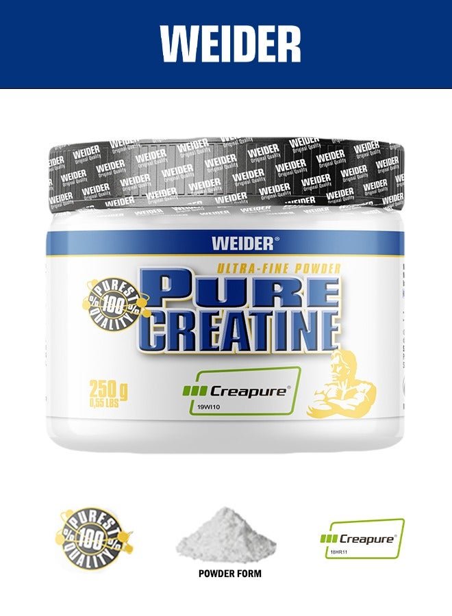 Pure Creatine Creapure 250 Grams - Unflavour - Maximize Your Performance