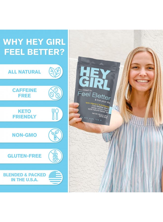 Get Well Soon Gifts For Women | Immunity Tea For Colds and Sore Throat with Elderberry, Echinacea | Care Package For Sick Friend to Feel Better | Recovery Immune Support, Herbal Throat Coat Tea Bags