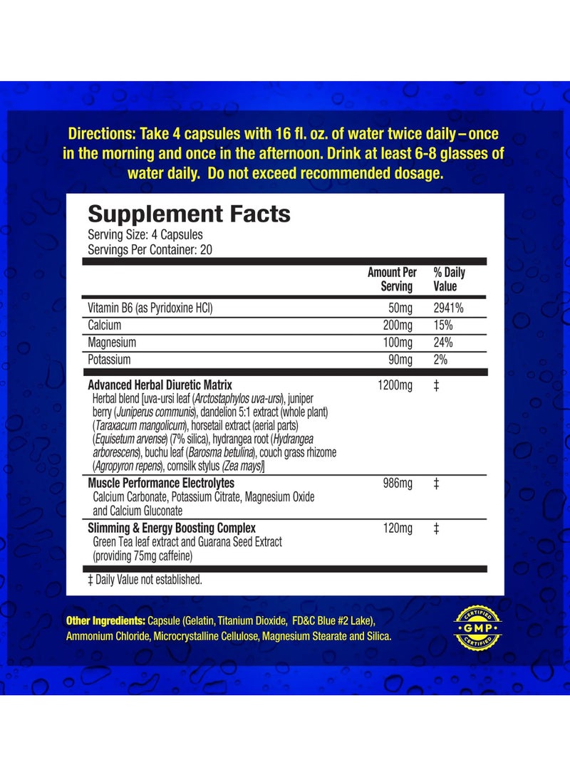 MHP, Xpel, Diuretic, 80 Caps, 20 Servings