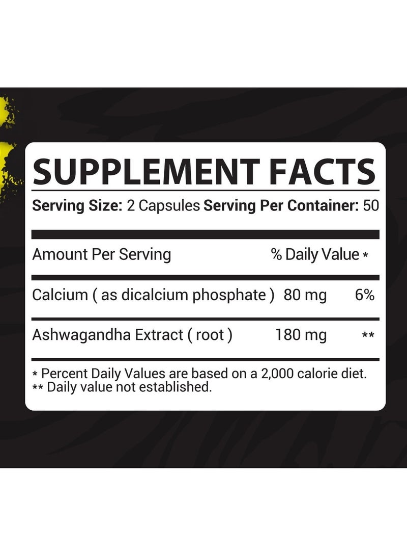 Trufuel, Ashwagandha, 180mg, 100 Caps, 50 Servings