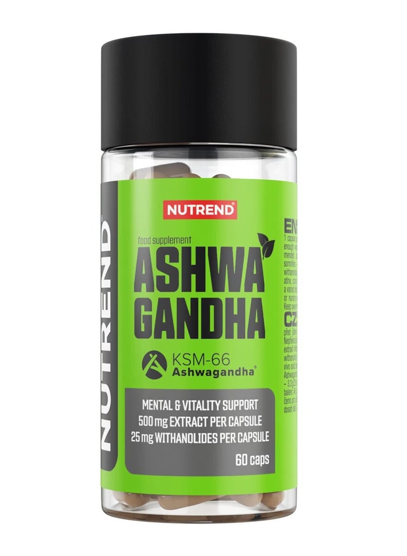 Nutrend, Ashwagandha, 60 Caps, 60 Servings