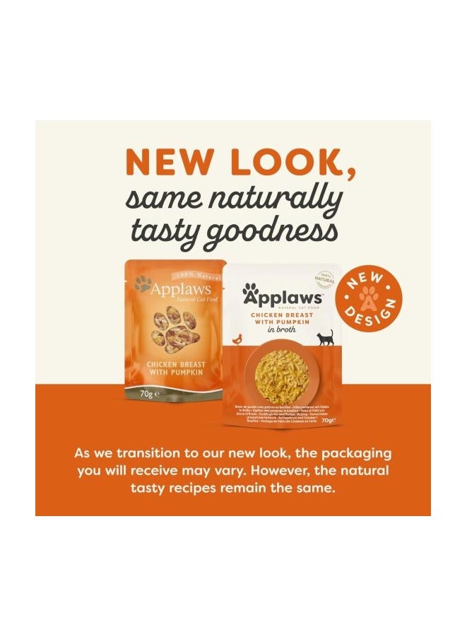 APPLAWS CHICKENBREAST WITH PUMPKIN 1 BOX - 12 PS x 70 G  FOR CAT