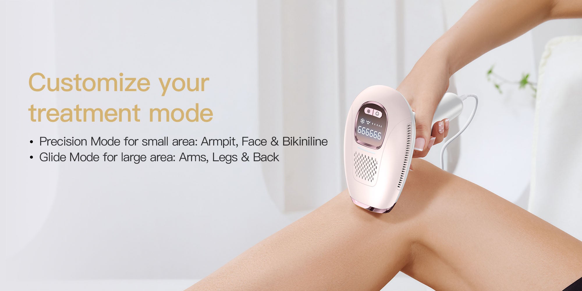 T4Pro Laser Hair Removal IPL Permanent Home Hair Removal Device for Facial Peach Fuzz, Underarms, Bikini Line and Legs