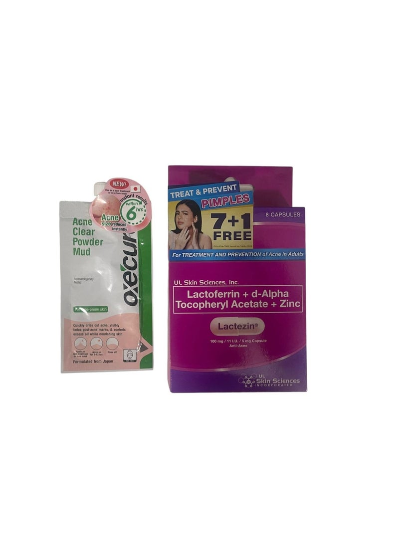 Acne clear powder mud and lactoferrin