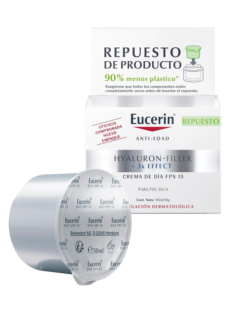 Eucerin Spf15 Hyaluron Filler Skin Refill Day Cream 50 Ml, White