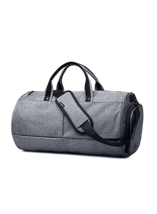 Duffel Bag With Shoe Compartment Grey