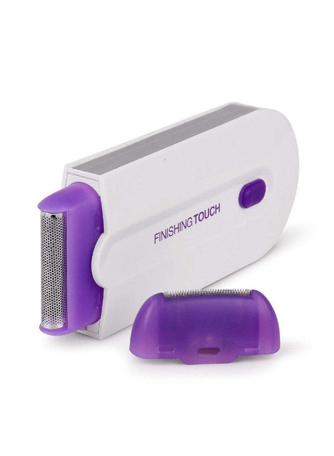 Instant Painless Facial Body Hair Remover Trimmer Shaver White/Purple 12 x 4.7 1.3centimeter