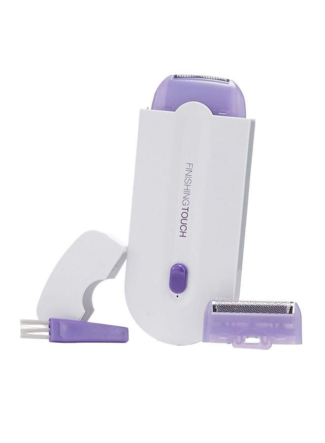 Instant Painless Facial Body Hair Remover Trimmer Shaver White/Purple 12 x 4.7 1.3centimeter