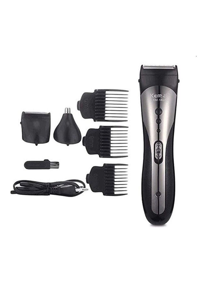 KM-1622 4-in-1 Multifunctional Electric Hair Clipper Black/Grey